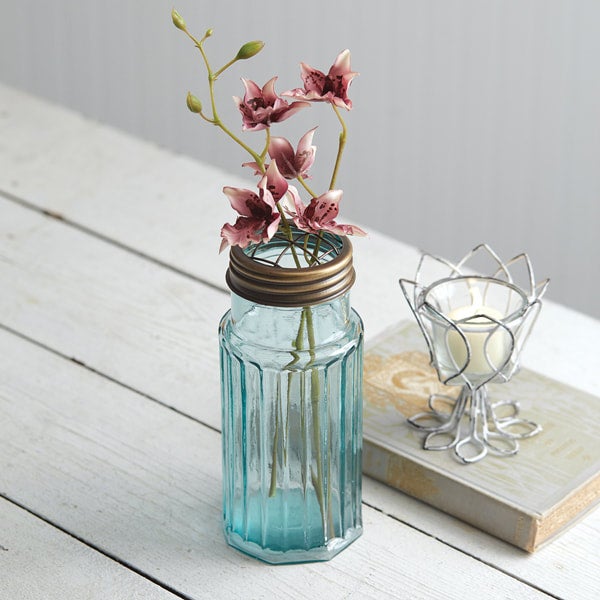 Vintage Hoosier Jar Soap and Lotion Caddy with Glass Dispensers