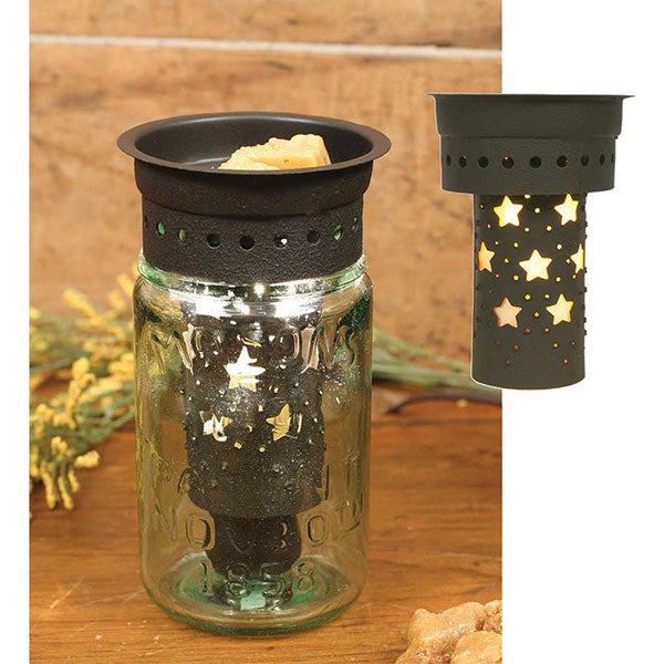 Short Round Wax Warmer - Daisy with Screen Insert